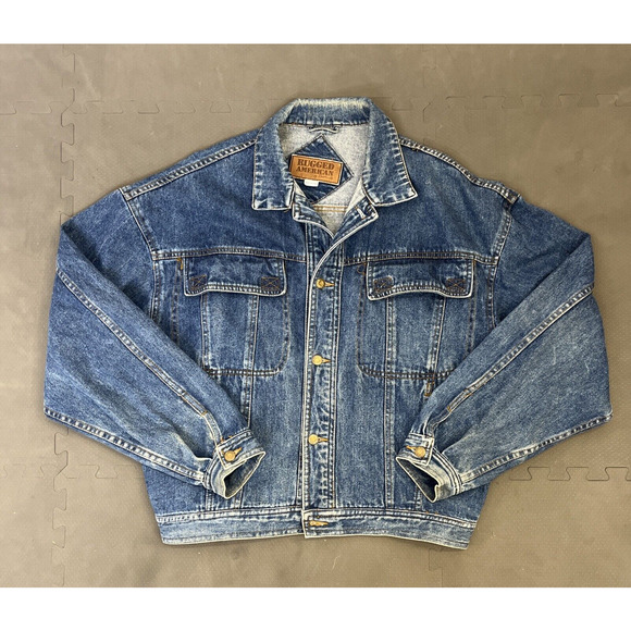 Rugged American by Dash Denim Jacket Vintage Trucker No Size FS Benefits Charity - Picture 5 of 13